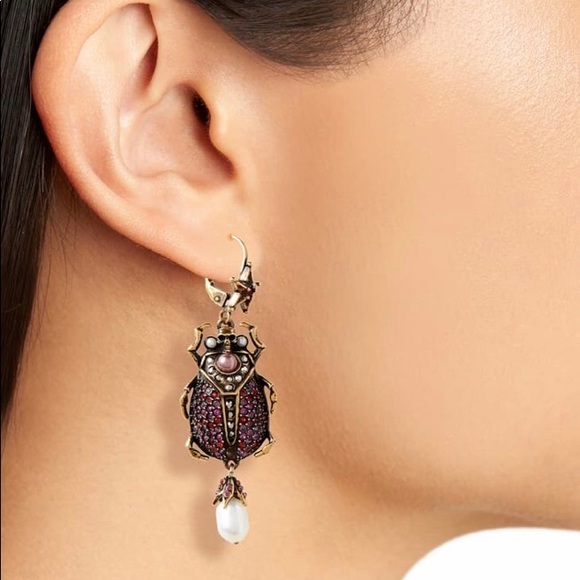 Alexander McQueen Jewelry - Authentic Alexander McQueen Beetle Earrings